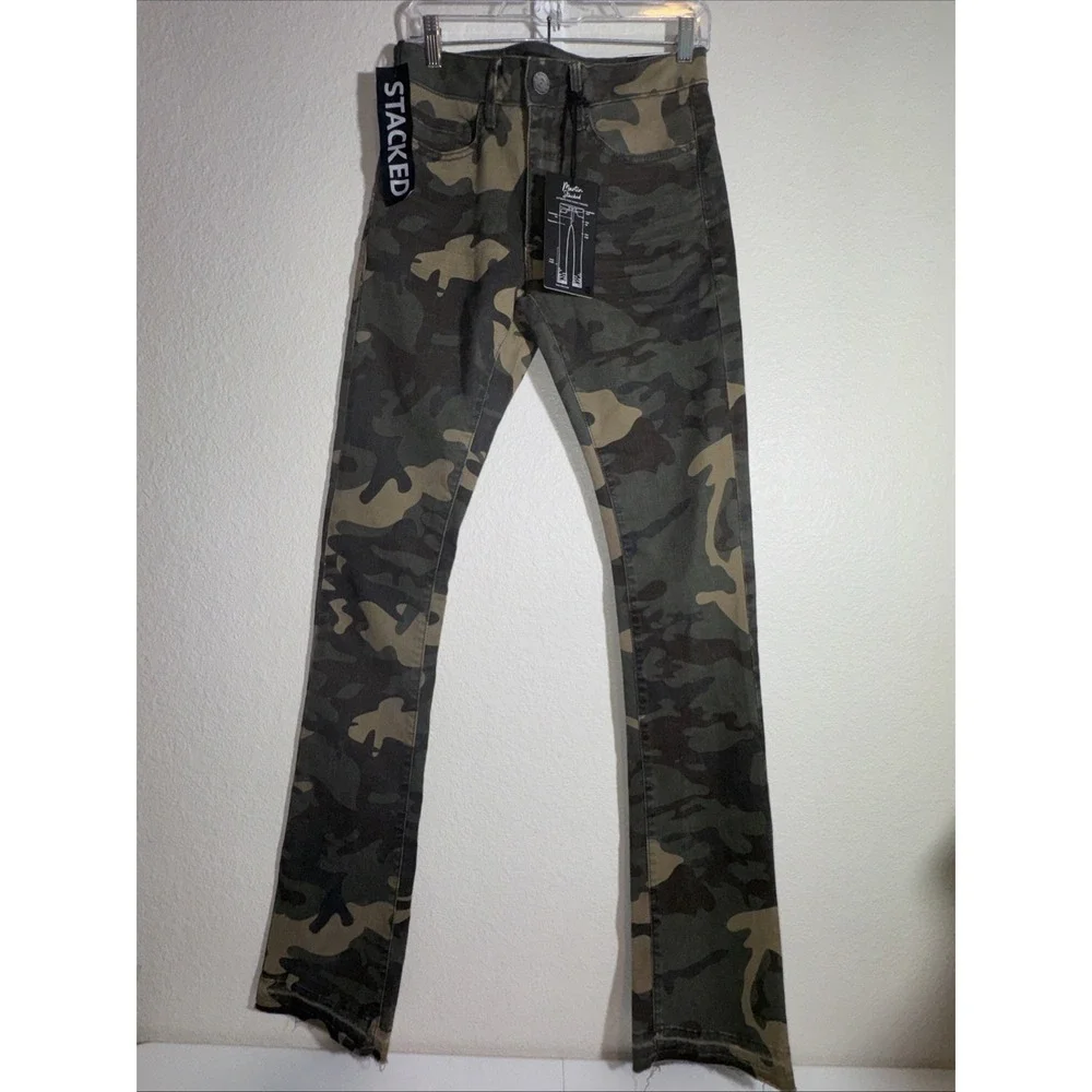 JORDAN CRAIG Mens Army Camo Jeans 30X39 Martin Stacked Ultimate Punk Skinny NWT